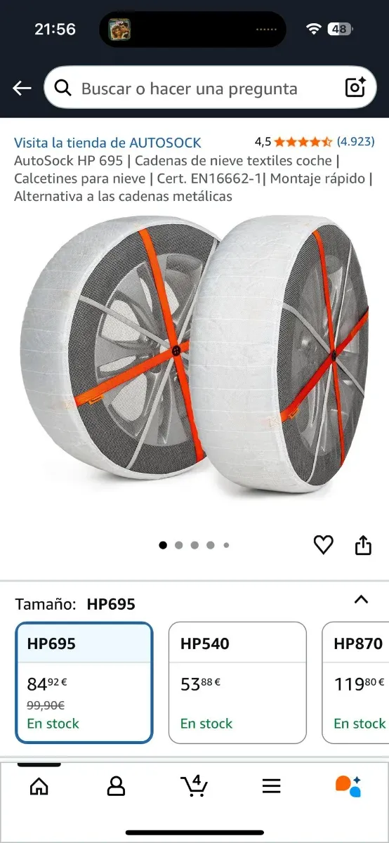 AutoSock Cadenas para Nieve Talla 695