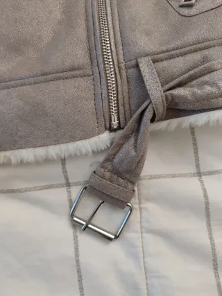 Giubbotto Motivi pelliccia foderato beige