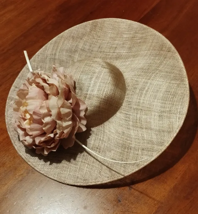 Pamela rafia rosa pálido 37,5 cm