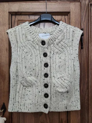 Gilet H&M beige con bottoni