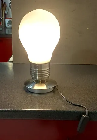 Lampada Ideal Lux Vetro Opalino Bianco Anni 90