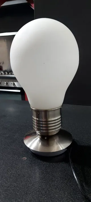 Lampada Ideal Lux Vetro Opalino Bianco Anni 90