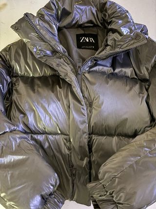 Plumas Zara Talla S Gris/Plateado