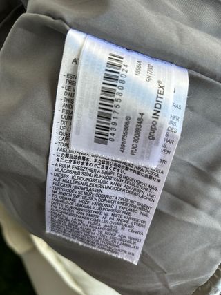 Plumas Zara Talla S Gris/Plateado