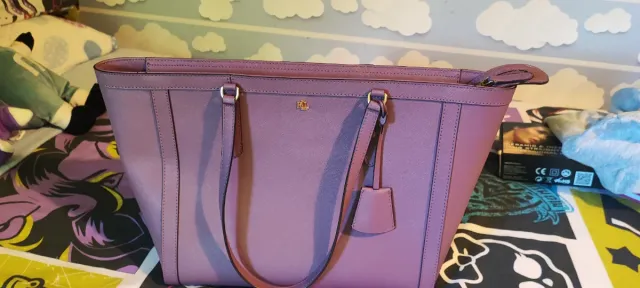 Bolso Ralph Lauren Morado y Dorado