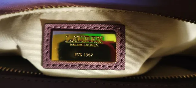 Bolso Ralph Lauren Morado y Dorado