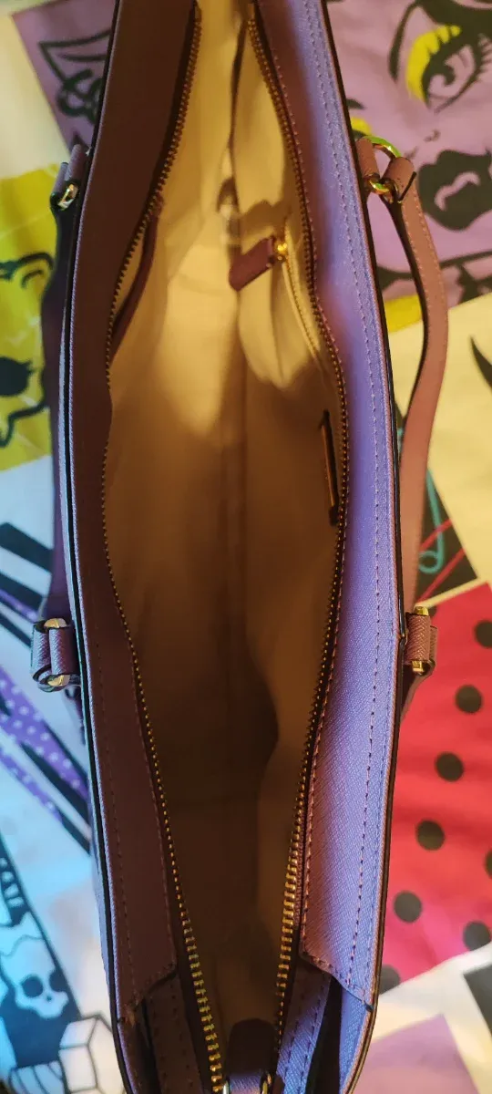 Bolso Ralph Lauren Morado y Dorado