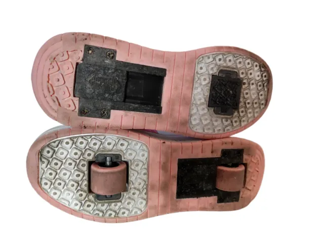 Tênis com rodas rosa e branco Tamanho 36