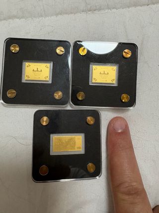3 Láminas de oro 1/500 oz