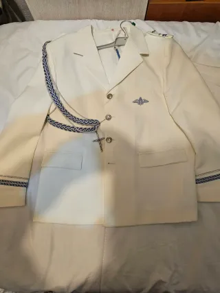 Chaqueta Traje Comunión Blanca Cruz Azul