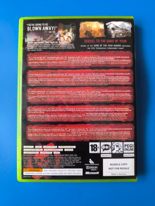 Gears of War 2⚔️Xbox 360⚔️Usado