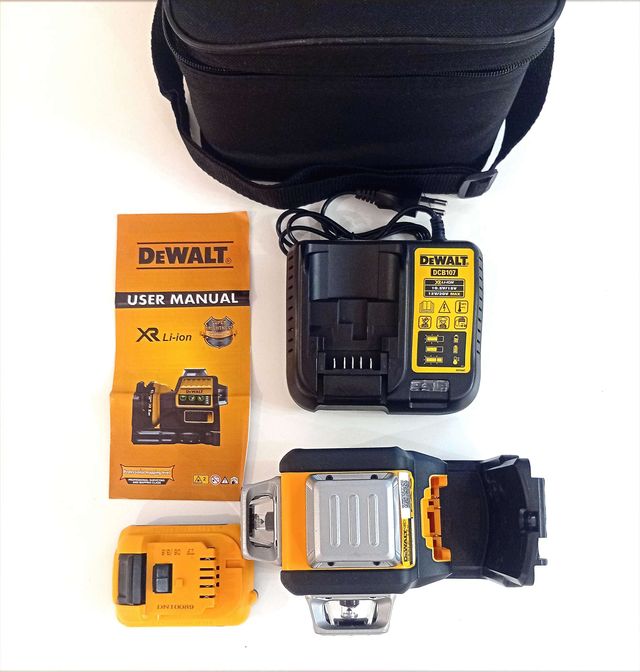 Nivel Láser DeWalt 360° 12 Líneas+Batería+Cargador