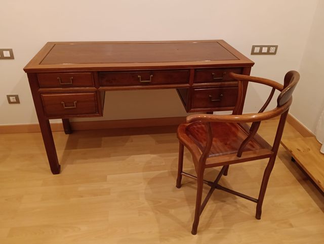 Silla escritorio diseño madera palo rosa