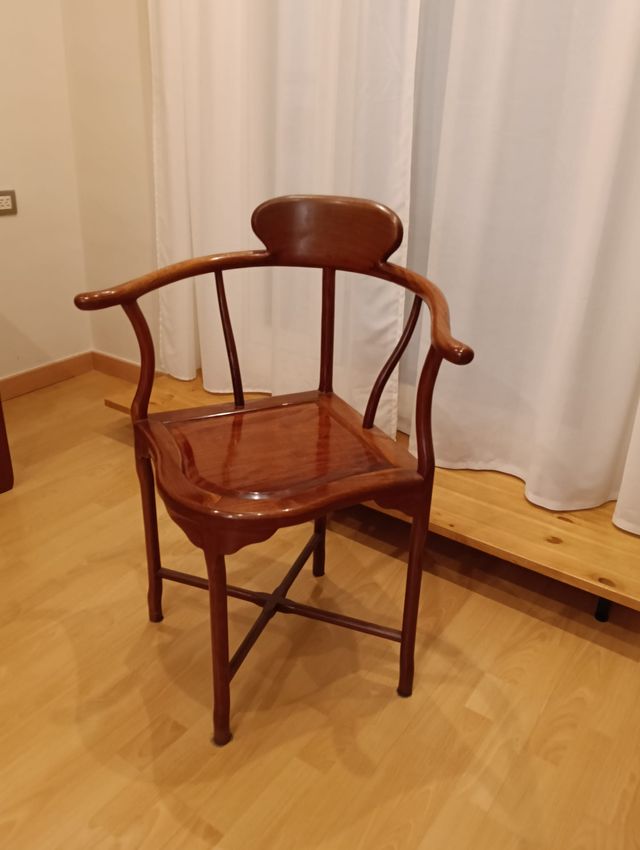 Silla escritorio diseño madera palo rosa