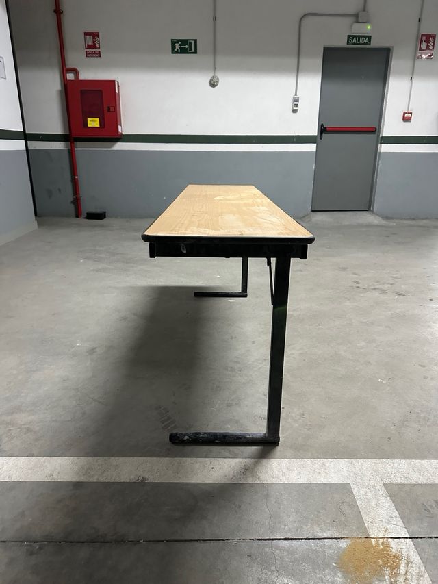 Mesa plegable madera y metal