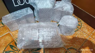 Set organizer make-up glitter rosa