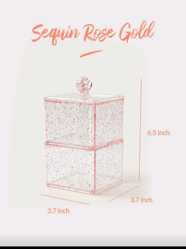 Set organizer make-up glitter rosa