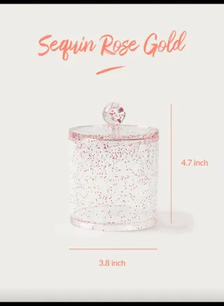 Set organizer make-up glitter rosa