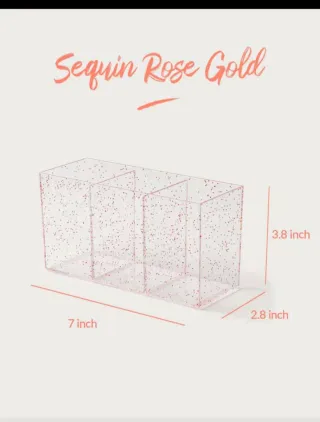 Set organizer make-up glitter rosa