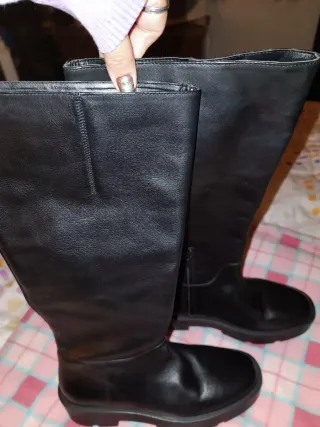 Botas altas Mango, Plataforma Negras
