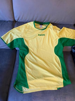 Maglia Kipsta calcio gialla e verde taglia L