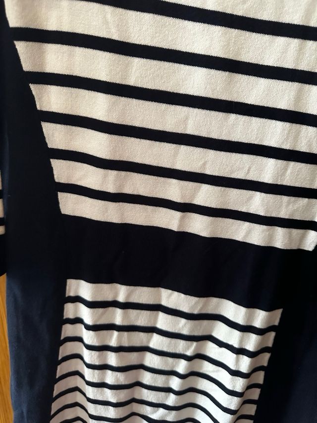 Vestido midi ceñido con rayas nuevo con etiquetas