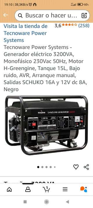 Generador Eléctrico Tecnoware 3200VA
