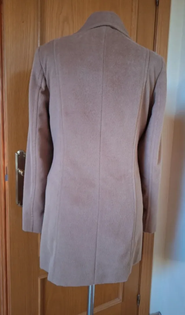 Abrigo Punto Roma Beige Talla XL