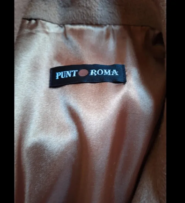 Abrigo Punto Roma Beige Talla XL