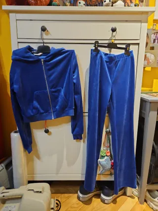 Chándal terciopelo azul eléctrico