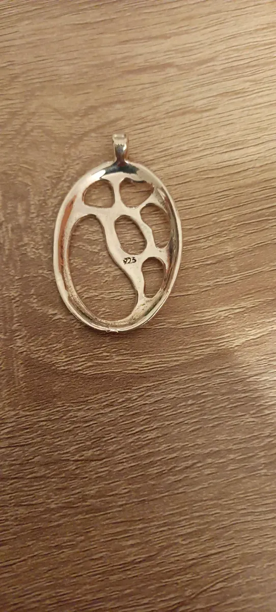 Colgante Plata 925 Diseño Abstracto