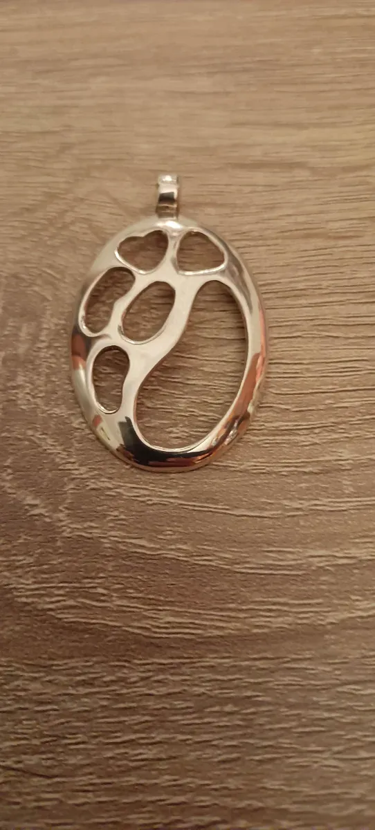 Colgante Plata 925 Diseño Abstracto