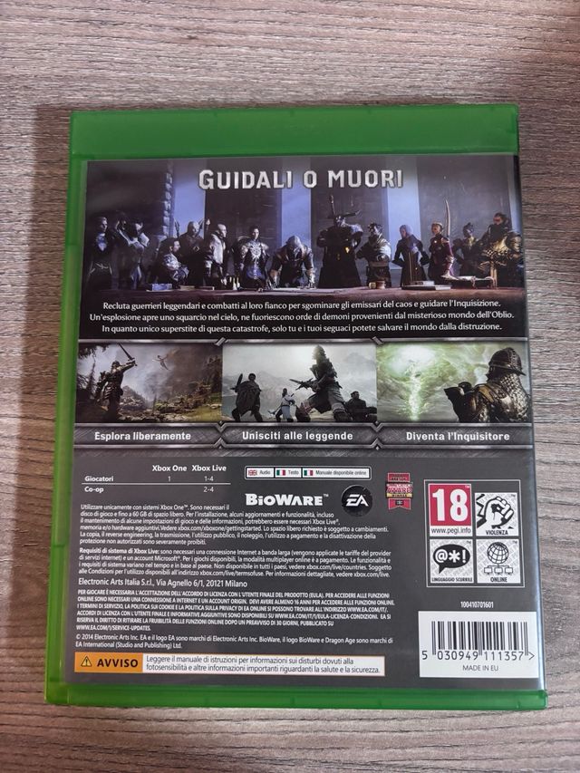 Dragon Age Inquisition Xbox One PAL ITA