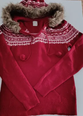 Jersey de punto capucha navideño Pull&Bear T. M