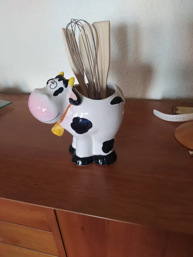 Juego Utensilios Cocina Vaca Cerámica