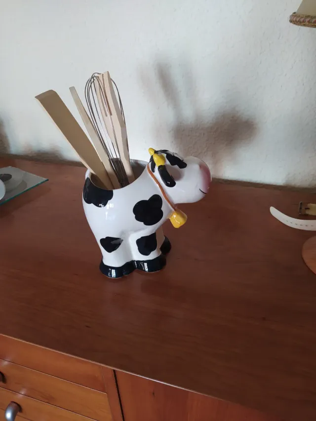 Juego Utensilios Cocina Vaca Cerámica