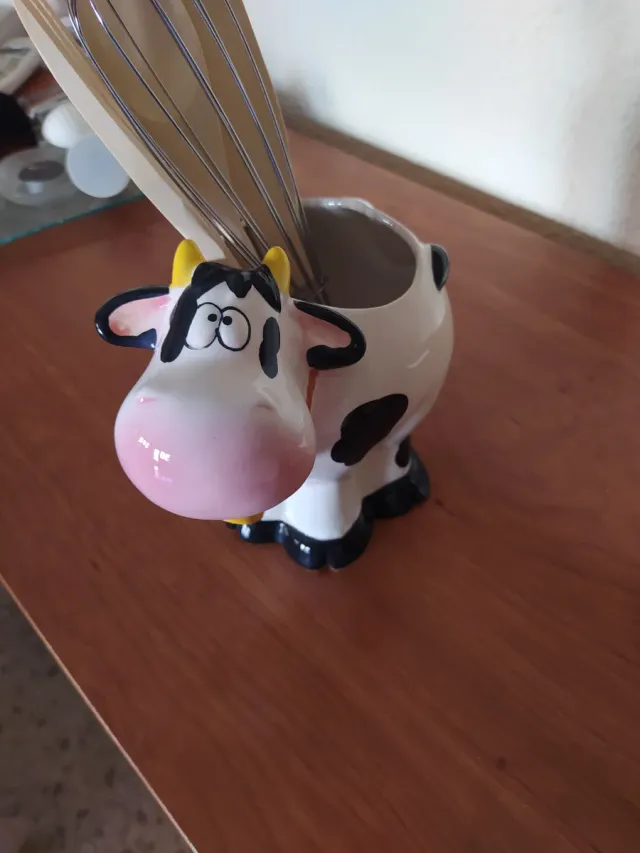 Juego Utensilios Cocina Vaca Cerámica