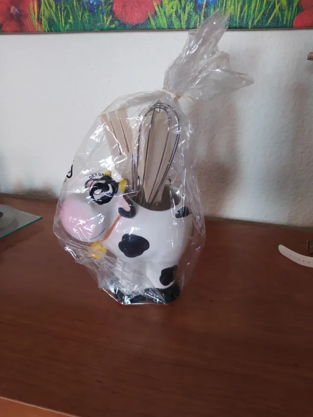 Juego Utensilios Cocina Vaca Cerámica