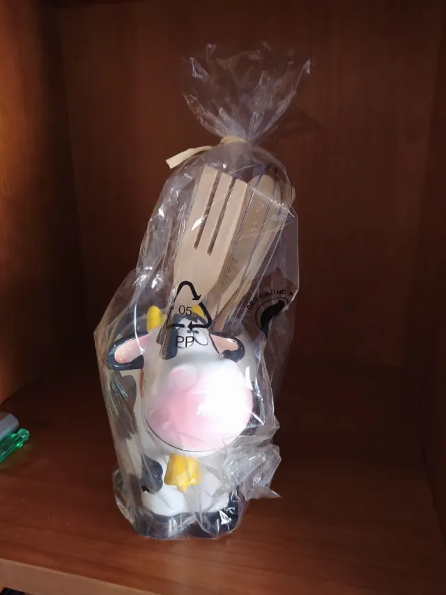 Juego Utensilios Cocina Vaca Cerámica