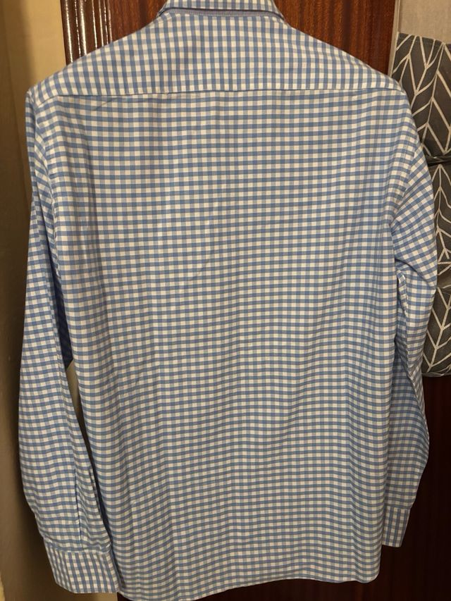 Camisa La Española cuadros azul y blanco Talla M