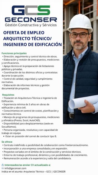 Arquitecto Técnico / Ingeniero Edificación