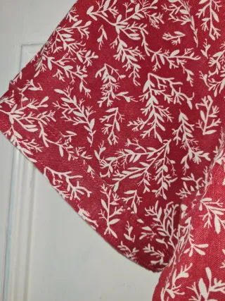 Camisa lino Springfield burdeos estampado Floral