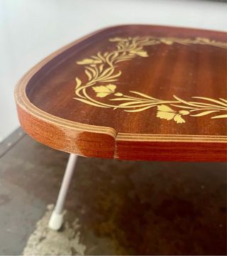 Mesa bandeja vintage madera plegable 60s