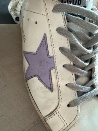 Golden Goose Donna Taglia 37 Viola Bianco