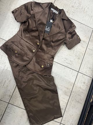 Completo L.A. BLUE ROSE raso marrone