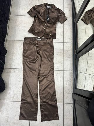 Completo L.A. BLUE ROSE raso marrone