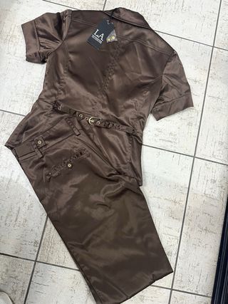 Completo L.A. BLUE ROSE raso marrone