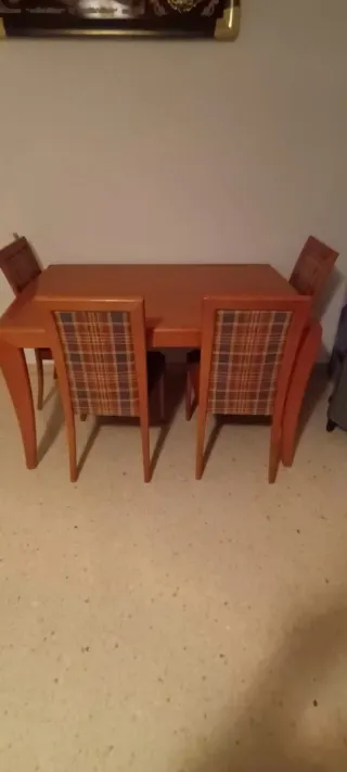 Mesa comedor grande con 4 sillas