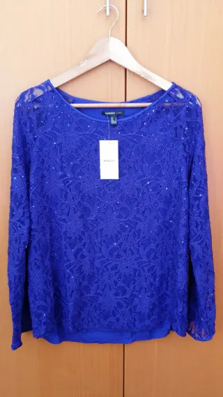 Blusa lentejuelas Mango