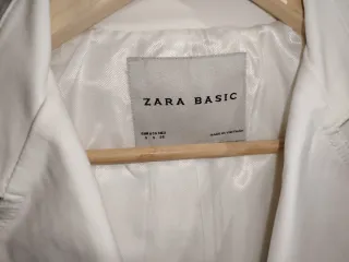 Chaqueta Zara Basic Blanca Talla M